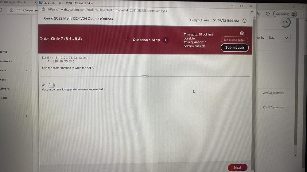 Ath Lab Login Search X Quiz 7 8 1 8 4 Work Mi Math