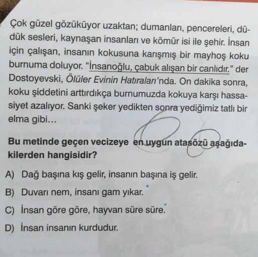 Çok güzel gözüküyor uzaktan; dumanları, penc… Ortaokul Türkçe Çok güzel gözüküyor uzaktan; dumanları, penc… Ortaokul Türkçe