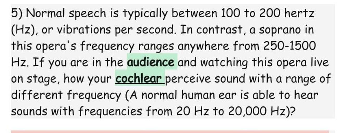 5) Normal speech is typically between... Anatomy and Physiology