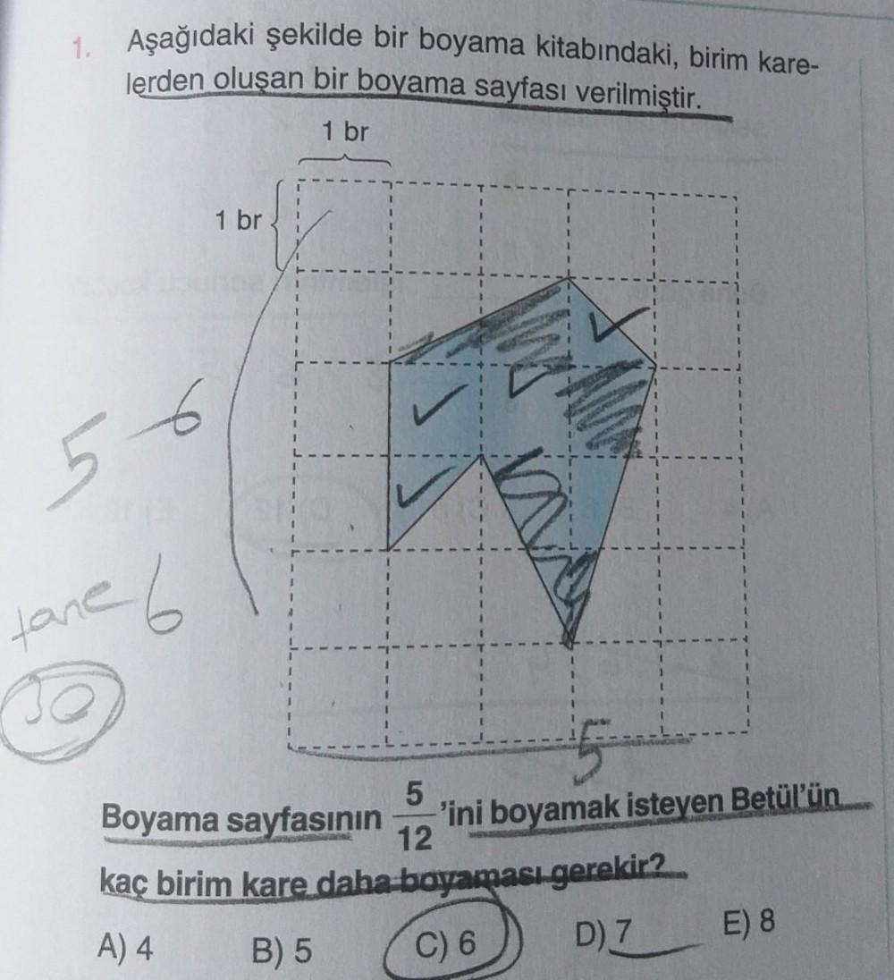 1 A a daki ekilde Bir Boyama Kitab ndaki Lise Matematik