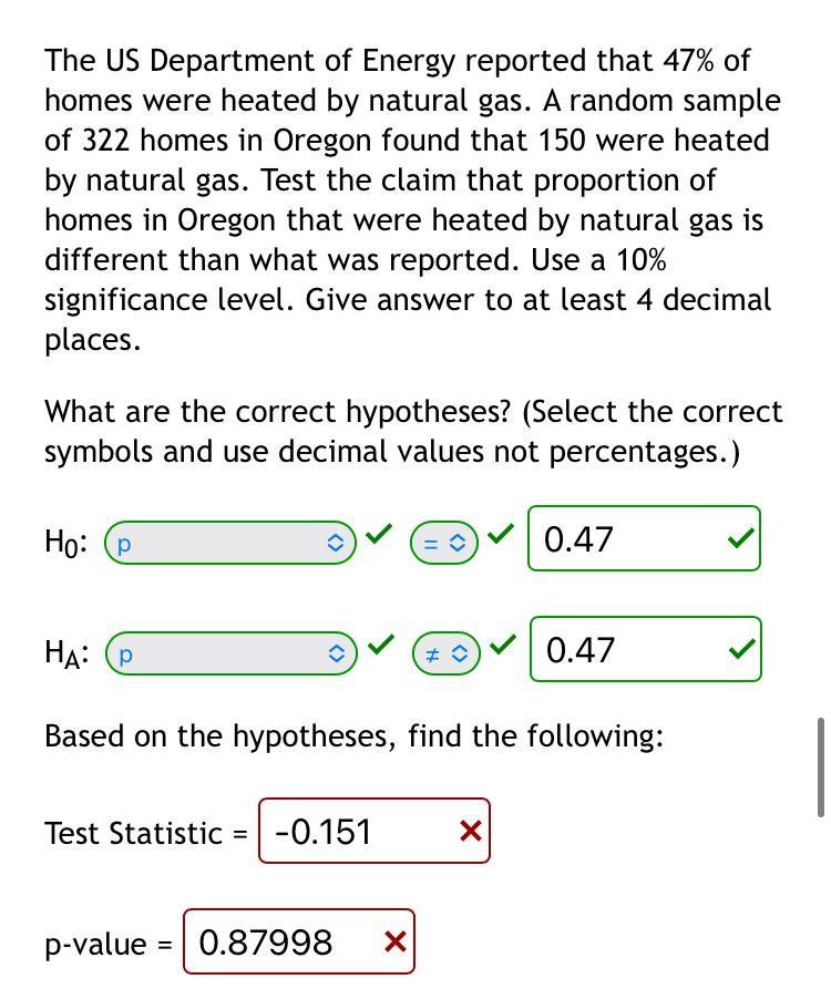 The US Department Of Energy Reported That 47 Of Homes Math