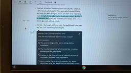 E
SETTINGS NOTIFICATIONS
ACTIONS
Q
The Veldt
SEARCH
SUI. Ulangianes. Dcaui anu ucall.
66 That last. He chewed tastelessly on the meat that the table had
cut for him. Death thoughts. They were awfully young, Wendy
and Peter, for death thoughts. Or, no, you
