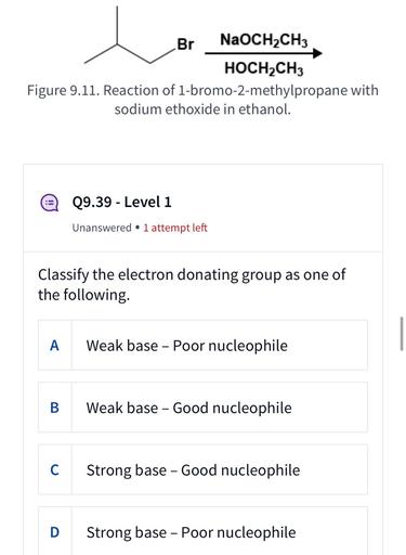 Br NaOCH2CH3 HOCH2CH3 Figure 9.11. Reactio... - Organic Chemistry