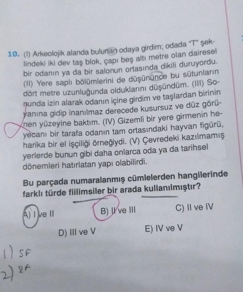 10 1 Arkeolojik Alanda Bulunan Odaya Girdim Lise T rk e