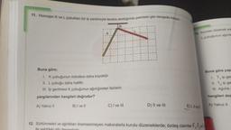 11. Homojen K ve L çubukları bir ip yardımıyla tavana asıldığında şekildeki gibi dengede kalıyor.
r-
Buna göre;
1. K çubuğunun özkütlesi daha büyüktür.
II. L çubuğu daha hafiftir.
III. İp gerilmesi K çubuğunun ağırlığından fazladır.
yargılarından hangileri doğrudur?
A) Yalnız II
B) I ve II
C) I ve III
D) II ve III
E) I, II ve
12. Sürtünmeleri ve ağırlıkları önemsenmeyen makaralarla kurulu düzeneklerde; özdeş cisimler F₁,F,
ile sekildeki gibi dengededir
14. Kurulan düzenek ya
L çubuğunun ağırlıke
Buna göre yap
1. Tip gen
II. T₂ ip ge
III. Ağırlık
hangileri doğ
A) Yalnız II