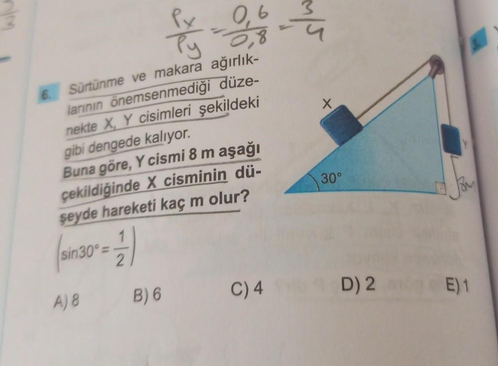 fy -g 6. Sürtünme ve makara ağırlık- larının önemsenme... - Fizik