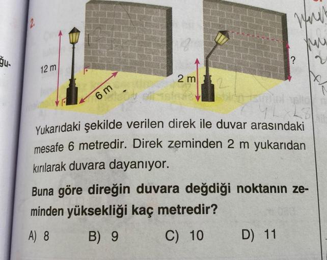 Weit 12 Mu gu. ? 2 12 m 2 m2 6 m Yukarıda… Ortaokul Matematik Weit 12 Mu gu. ? 2 12 m 2 m2 6 m Yukarıda… Ortaokul Matematik