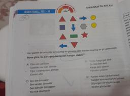 PARAGRAFTA ANLAM
BECERİ TEMELLİ TEST - 10
GÜÇ
1 ve 2
3.
Asik s
soze
tabii.
görü
de k
gör
ver
Di
pi
Her işaretin bir sözcüğü temsil ettiği bu görselde dört dizeden oluşmuş bir şiir gizlenmiştir.
Buna göre, bu şiir aşağıdakilerden hangisi olabilir?
A) Ebe ebe gel bize
Uzaktan vur sen elimize
Eğer vuramazsam elimize
Ebesin ebe
B) Karga karga gak dedi
Şu dala bak dedi
Karga seni tutarım
Kanadını yolarım
.
C) İlim ilim bilmektir
ilim kendin bilmektir
Sen kendini bilmezsen
Ya nice okumaktir
D) Kardan adam kardan adam
Senden korkmaz benim babam
Süpürgen var süpürmezsin
Etrafını görmezsin
