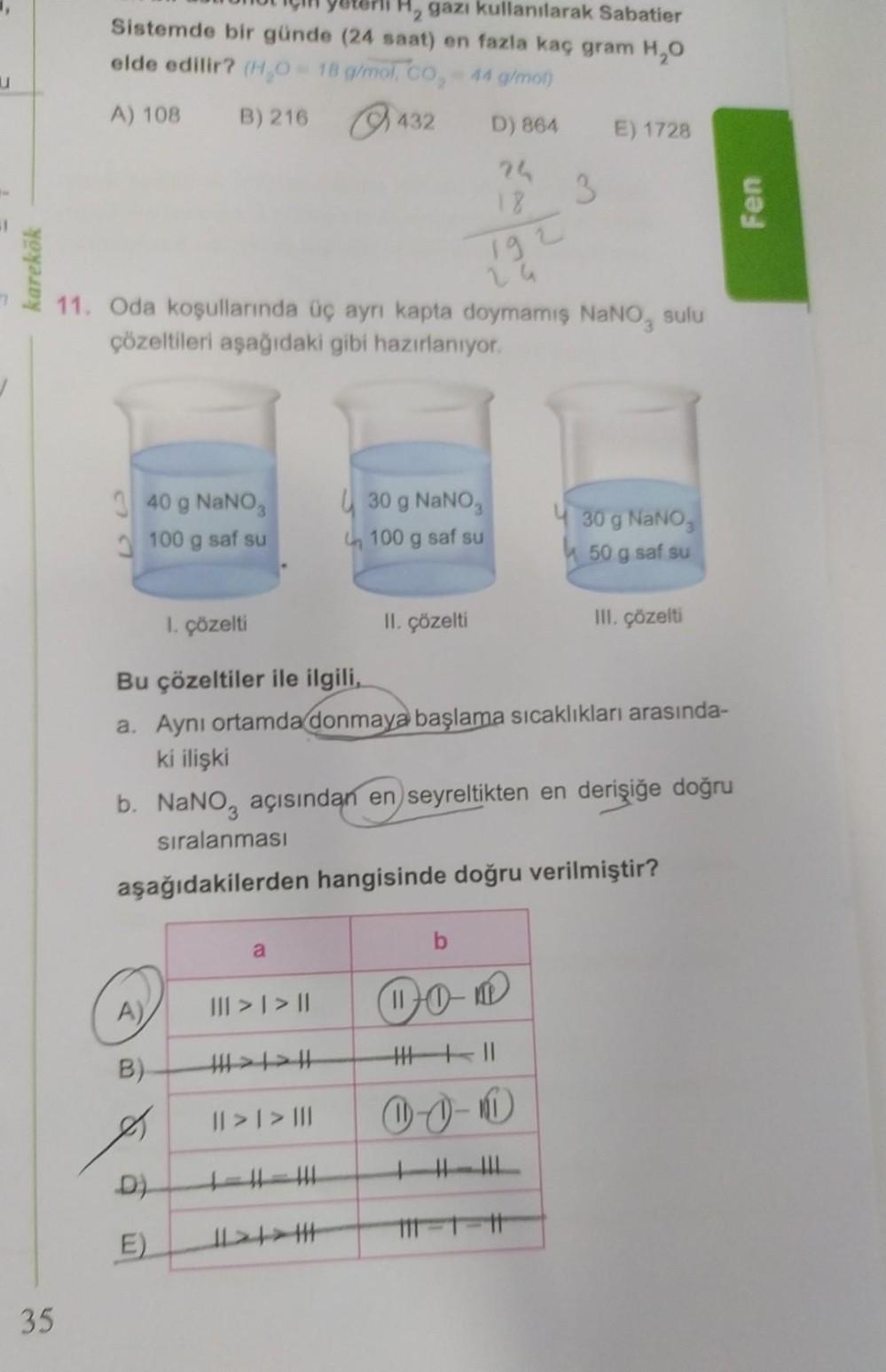 H, gazı kullanılarak Sabatier Sistemde bir günde (24 s&hellip; Kimya