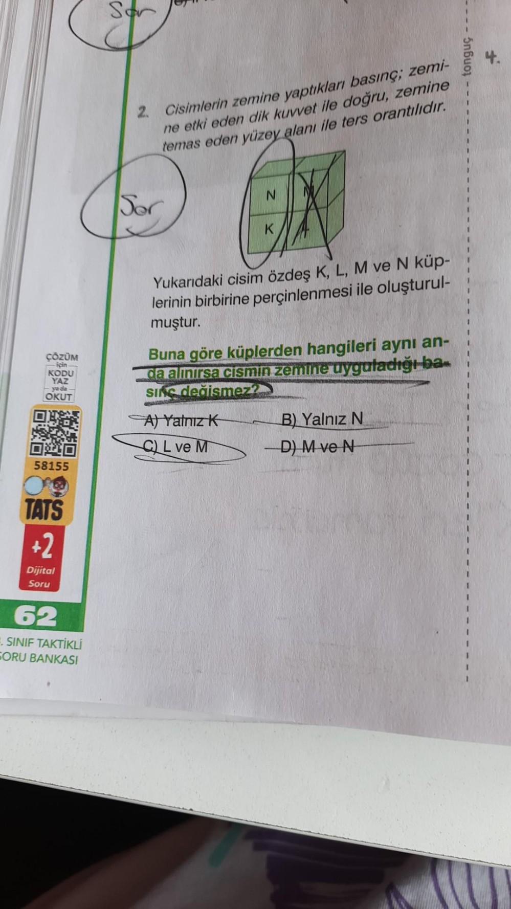 Str Tongu 2 Cisimlerin Zemine Yapt kla Ortaokul Fen Bilgisi