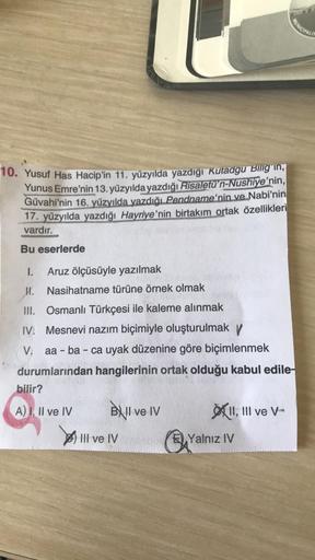 MUNICIPALI
10. Yusuf Has Hacip'in 11. yüzyılda yazdigi Kutadgu Bing in,
Yunus Emre'nin 13. yüzyılda yazdığı Risaletu'n-Nushiye'nin,
Güvahi'nin 16. yüzyılda yazdığı Pendname'nin ve. Nabi'nin
17. yüzyılda yazdığı Hayriye'nin birtakım ortak özellikleri
vardır