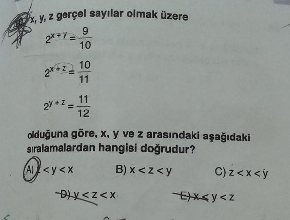 2x Y Z Ger el Say lar Olmak zere 9 2x y Lise Matematik 2x-y-z-ger-el-say-lar-olmak-zere-9-2x-y-lise-matematik