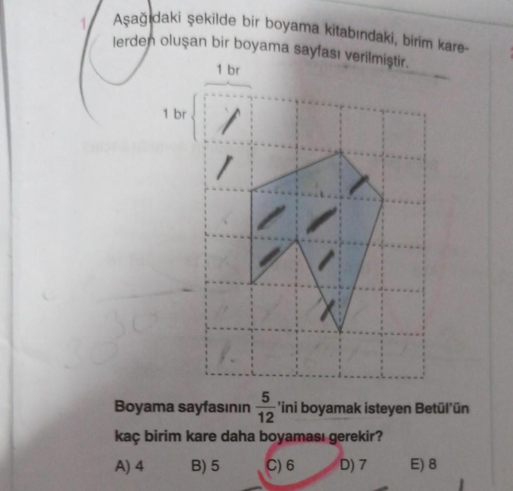 A a daki ekilde Bir Boyama Kitab ndaki Bir Lise Matematik