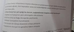 cil Dünya Savaşı milyonlarca insanın ölümüne ve yaralanmasına yol açtı. Özellikle Avrupa'da şehirler
år tahribata uğradı, tüm kaynaklar savaş için kullanıldığından savaşın ardından ağır bir ekonomik bu-
nalım ortaya çıktı.
1. Dünya Savaşı'nın yol açtığı bu durum, aşağıdakilerden hangisine zemin hazırlamıştır?
A) ingiltere ve Fransa'nın yeni sömürgeler elde etmesine
B) SSCB'nin Orta ve Doğu Avrupa'da yayılmasına
c) Milletler Cemiyetinin kurulmasına
D) Tek kutuplu bir dünya düzeninin ortaya çıkmasına
E) Kapitalizmin Avrupa'nın geneline hâkim olmasına
SAşağıdaki
a astirel veya
Insacil Rocklerde vloer och
d'elende
petisie