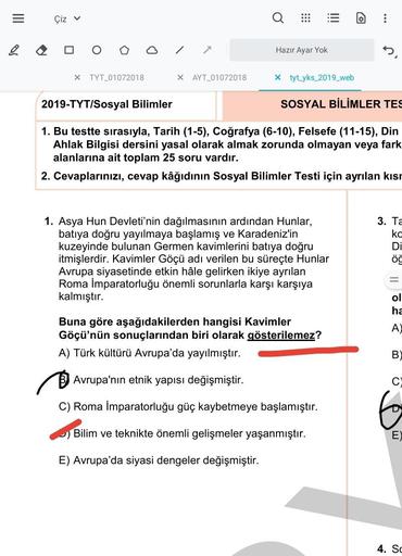 III
Çiz
:::
/
2
Hazir Ayar Yok
X TYT_01072018
X AYT_01072018
X tyt_yks_2019_web
2019-TYT/Sosyal Bilimler
SOSYAL BİLİMLER TES
1. Bu testte sırasıyla, Tarih (1-5), Coğrafya (6-10), Felsefe (11-15), Din
Ahlak Bilgisi dersini yasal olarak almak zorunda olmayan