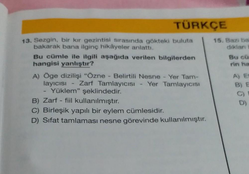T RK E 15 Baziba Diklar Bu C Rin Ha A E 13 Ortaokul T rk e