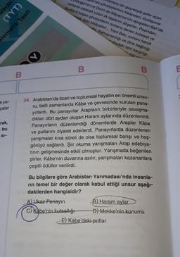 SINAV
(TYT)
atematik Testi
anlara din gayretiyle sefer açan
'nin şövalyelerinin hikâyeleri, Guillaume
range'nin ve Doon de Mayence'nin epopeleri Batı'da
romana varacak yolun ilk taşlarını döşerler. Peşinden,
Kudüs'e koşan şövalyelerin romans denen kutsiyet