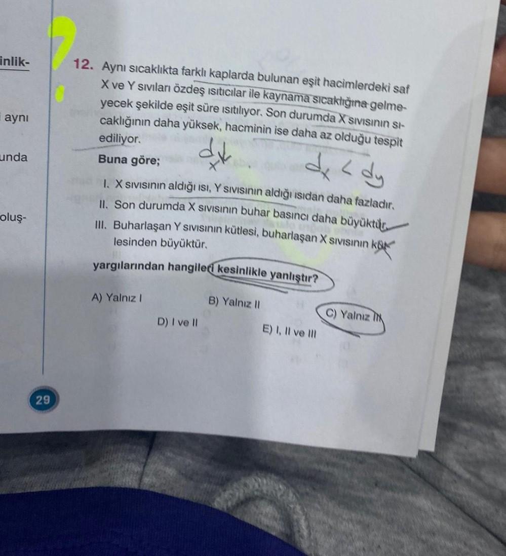 Inlik Ayn Unda 12 Ayn S cakl kta Farkl Kaplarda B Kimya