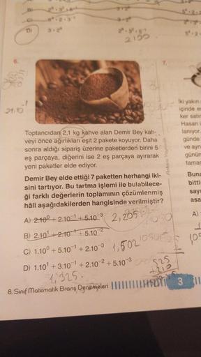 3. 2.R. 2100 6. 24.0 Iki yakin içinde… Ortaokul Matematik