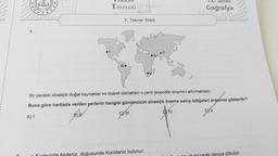 *
**
TESTLERİ
Coğrafya
7. Tekrar Testi
1.
DIV
|||
Bir yerdeki stratejik doğal kaynaklar ve ticaret olanakları o yerin jeopolitik önemini artırmaktadır.
Buna göre haritada verilen yerlerin hangisi günümüzün stratejik öneme sahip bölgeleri arasında gösterilir?
A) I
arasında
B)
DIV
Still
EXV
Kuzeyinde Akdeniz, doğusunda Kızıldeniz bulunur.
uolusturarak denize dökülür.