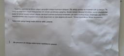 Yazar bu eserinde bir köyün yaşam gerçeğini ortaya koymaya çalışıyor. Ele aldığı çevreyi ve insanları çok iyi tanıyor. Ta-
nıdığı bu insanların hayat hikâyesinden bir roman yaratmaya çalışmış. Ancak romanı okuyup bitirdikten sonra olayların her
ayağı bir yerde havada kalıyor, olayları tek kesit üzerine oturtunca romandan çok öykü yazmış oluyor. İnsanoğlu yazı türlerini
değerlendirirken olay örgüsünü bütünüyle düşünmeli ve öyle değerlendirmelidir. Yoksa havanda su döver durursunuz.
1
Yukarıdaki parça hangi metin türüne aittir, yazınız.
8.
Bu parçanın ait olduğu edebi türün özelliklerini yazınız.