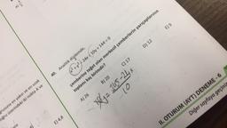 rusuna en yakın ve en uzak
oğru üzerindeki iki nokta A ve
!
re
E) 4,8
xxy = 145-24x
-10
C) 17
A)-
40. Analitik düzlemde,
plex² + y²-24x10y + 144 = 0
çemberine teğet olan merkezil çemberlerin yarıçaplarının
toplamı kaç birimdir?
A) 26
B) 20
D) 12
E) 9
Diğer sayfaya geçiniz
II. OTURUM (AYT) DENEME-6