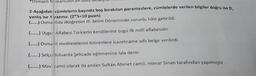 *Osmanlı Mimarisinin en
2-Aşağıdaki cümlelerin başında boş bırakılan parantezlere, cümlelerde verilen bilgiler doğru ise D,
yanlış ise Y yazınız. (2*5=10 puan)
(.....) Osmanlida ilköğretim III. Selim Döneminde zorunlu hâle getirildi.
(.....) Uygur Alfabesi Türklerin kendilerine özgü ilk millî alfabesidir.
(.....) Osmanl medreselerini bitirenlere icazetname adlı belge verilirdi.
(.....) Selçukluluarda Şehzade eğitmenine lala denir.
(.......) Mavi camii olarak da anılan Sultan Ahmet camii, mimar Sinan tarafından yapılmıştır.