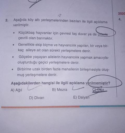N 18 Aşağıda köy altı yerleşmelerinden bazıları ile… Coğrafya