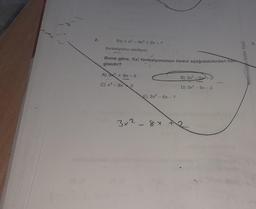 2.
f(x) = x³ - 4x² + 2x - 7
fonksiyonu veriliyor.
Buna göre, f(x) fonksiyonunun türevi aşağıdakilerden han
gisidir?
A) 3x2 + 8x-5
B) 3x²
- 8x + 2
C) x³ - 8x2
D) 3x² - 8x - 2
E) 3x² - 6x - 7
8x
3x².
-
Matemation Güler Yüzü