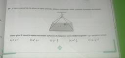 24. X cismi w açısal hızı ile dönen bir tabla üzerinde, tablanın merkezine r kadar uzaklıkta kaymadan durmaktadır.
W
ar.
Buna göre X cismi ile tabla arasındaki sürtünme katsayısını veren ifade hangisidir? (g = yerçekimi ivmesi)
A) w.g.r
B) w².g.r
C) w².9
D) w². r
E) (w.g.r)²
83