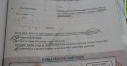 4.
2n
n
Kromozom sayısı
1
Bölünme
ne eşit olmasini
tonguç
Yandaki grafik bir hücrenin geçirdiği bölünmeler so
nucu sahip olduğu kromozom sayısının değişimini
göstermektedir.
Buna göre, hücre ile ilgili söylenen aşağıdaki ifadelerden hangisianliştir?
ALÜreme ana hücresidir.
B) ve Il numaralı bölünmeler mitoz bölünmedir.
C) Hücre, dişi bir bireye ait ise Ill numaralı bölünme sonucu yumurta hücreleri oluşmuştur.
D) Döllenmiş bir yumurta hücresidir ve art arda mitoz bölünmeler geçirmiştir.
KONU TEKRAR RAPORUM
ARTIK 8. SINIF