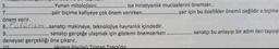 5....
7.
.Yunan mitolojisini......................ise Hristiyanlık mucizelerini önemser...
..şair biçime kafiyeye çok önem verirken............ ..şair için bu özellikler önemli değildir o biçime
önem verir.
8. Ft.i.m....sanatçı makineye, teknolojiye hayranlık içindedir.
9.
sanatçı gerçeğe ulaşmak için gözlemi önemserken. ................ sanatçı bu anlayışı bir adım ileri taşıyıp
deneysel gerçekliği öne çıkarır.
akımın öncüsü Tristan Tzara'dır.
10