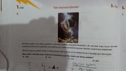 1. Unite
5.
Tam Sayılarla İşlemler
+₂
Sümsük kuşları suya dalış yaparak su altındaki balıkları avlayabilmektedirler. Bir sümsük kuşu suyun 30 metre
yukarısında bulunan kayalıktan suya dalmış ve 2 metre derinlikte bulunan balıkları avlanmaya başlamıştır.
Sümsük kuşu bu şekilde toplam 6 dalış yaparak balık avlamış ve her defasında aynı kayalığa geri dönmüştür.
Buna göre, sümsük kuşu avlanma esnasında en az kaç metre yol almış olabilir?
A) 288
B) 342
C) 375
+4+
D) 384
5. Test 5.
Say 1251 toplan
7.