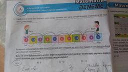 A
• Bu testte 20 soru vardır.
• Cevaplarınızı, cevap kâğıdına işaretleyiniz.
Baha
1. Aşağıda içerisinde tam sayıların yazılı olduğu karelerin yan yana yerleştirilmesiyle oluşturulmuş bir oyun
alanı gösterilmiştir.
Matematik
DENEME
Emel-12
da
Sağ
Sol
Bu oyunun en sağındaki karede duran Emel birer kare atlayarak, en solundaki karede duran Baha da ikişer
kare atlayarak yürümektedir,
B) 3
Vo
-9
Baha ve Emel bulundukları kareden diğer uca geldiklerinde bastıkları karelerdeki sayıların toplam-
Tarının birbirine oranı aşağıdakilerden hangisi olabilir?
A) 4
C) -2
Maten
4. Aşağıda gösterilen çek
Emel
D) -3
Bulunduklar karum
Bana: 2
000
-11 -10 -9
Emre Bey, düz bir ze
Yusuf'a vermiştir. Yus
2 defa dokuzar.cm c
Yusuf, her çekişir
hangi noktasında
A) 20