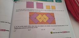 K yazan sarı boyalı
FÖN 15'e bakınız.
SIL
iş Ola
5 Aşağıda verilen aynı renkli kare afişler birbirine eştir.
45°
Sarı renkli kare afişin bir kenar uzunluğu mor renkli kare afişin bir kenar uzunluğunun'üne eşit olup kare afişler, dik-
dörtgen şeklindeki panoya görseldeki gibi yapıştırılmıştır.
M₁
M₂
Üslü ifadeler
M3
M4
TEST-5
45%
M₁, M₂, M³ ve M² sırayla soldan sağa doğru kare afişlerin orta noktaları olup panonun üst yüzey alanı 2 - 6ª cm²
olduğuna göre panonun çevresi kaç cm'dir?
A) 6²
B) 6³
C) 2.6³
D) 64
İpucu için sayfa 4'teki FÖN 16'ya bakınız.
caki-