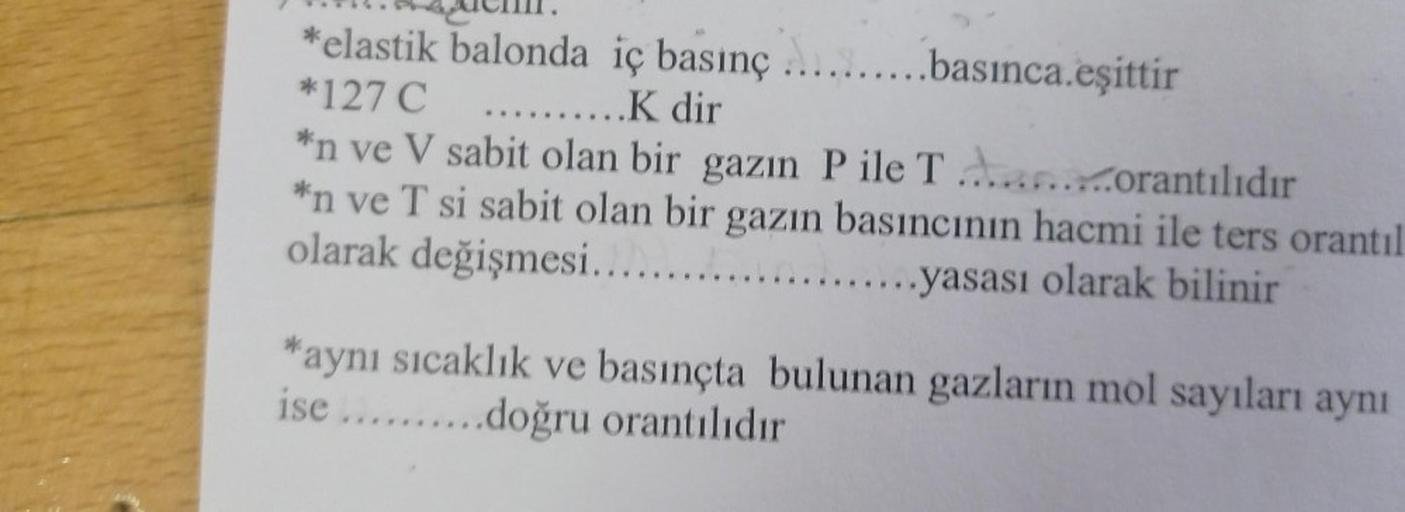 cm. *elastik balonda iç basınç…….basınca.eşitt… Kimya cm. *elastik balonda iç basınç…….basınca.eşitt… Kimya