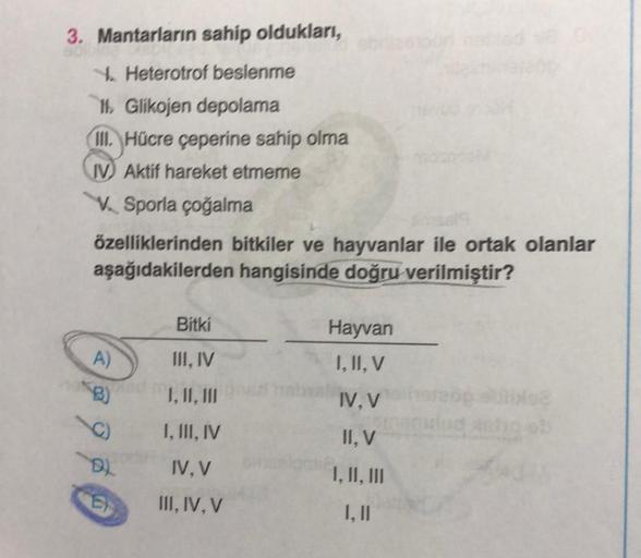 3. Mantarların sahip oldukları, Heterotrof beslenme… Biyoloji 3. Mantarların sahip oldukları, Heterotrof beslenme… Biyoloji