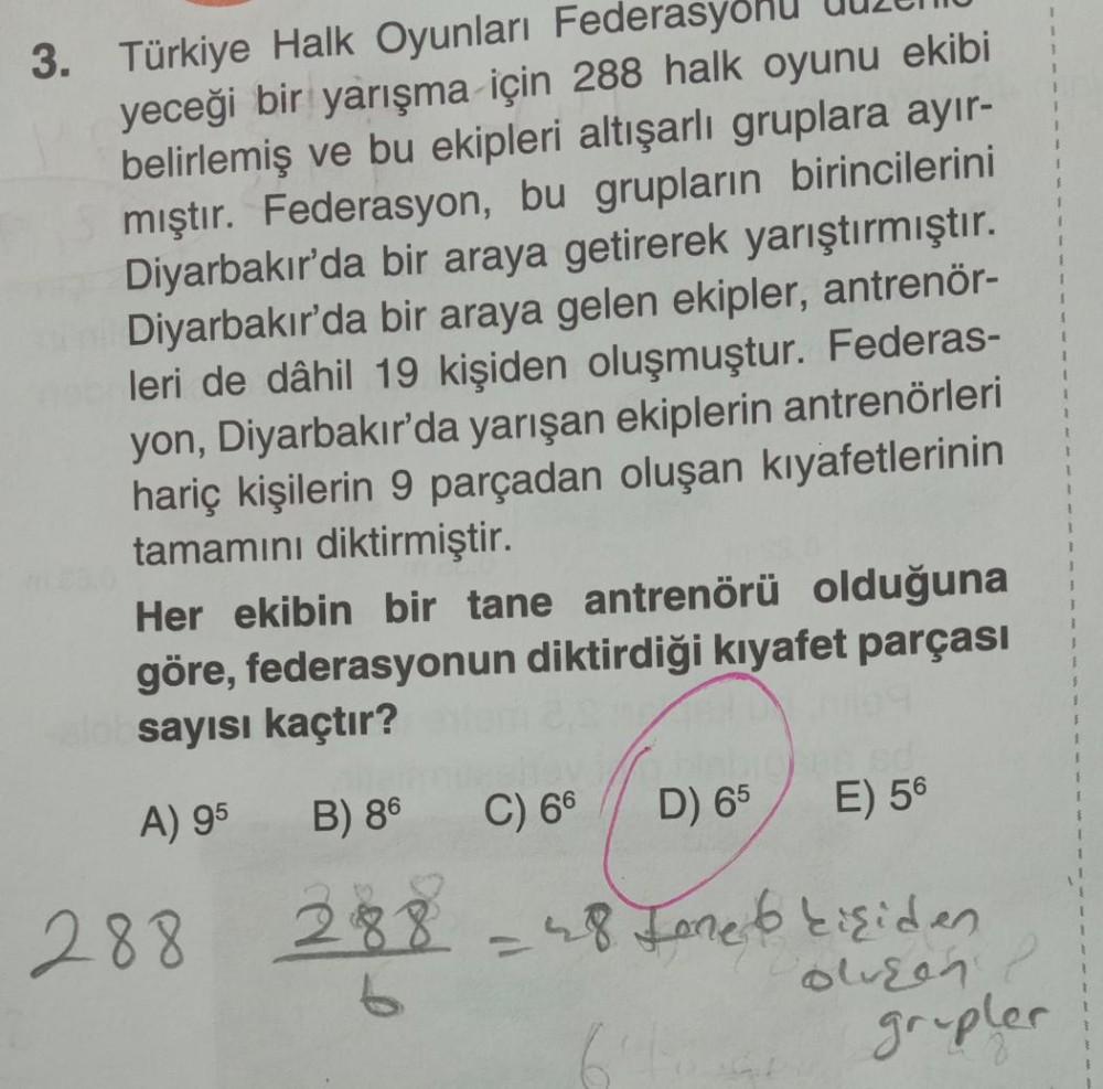 3. Türkiye Halk Oyunları Federasyonu
yeceği bir yarışma için 288 halk oyunu ekibi
belirlemiş ve bu ekipleri altışarlı gruplara ayır-
mıştır. Federasyon, bu grupların birincilerini
Diyarbakır'da bir araya getirerek yarıştırmıştır.
Diyarbakır'da bir araya ge