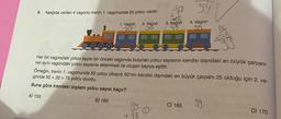 6. Aşağıda verilen 4 vagonlu trenin 1. vagonunda 20 yolcu vardır.
1. Vagon
20
2. Vagon
30
25
3. Vagon
Her bir vagondaki yolcu sayısı bir önceki vagonda bulunan yolcu sayısının kendisi dışındaki en büyük çarpanı-
nın ayni vagondaki yolcu sayısına eklenmesi ile oluşan sayıya eşittir.
gg
Örneğin, trenin 1. vagonunda 50 yolcu olsaydı 50'nin kendisi dışındaki en büyük çarpanı 25 olduğu için 2. va-
gonda 50+25= 75 yolcu olurdu.
Buna göre trendeki toplam yolcu sayısı kaçır?
A) 155
B) 160
7.95
54 [
4. Vagon
C) 165
99
D) 170