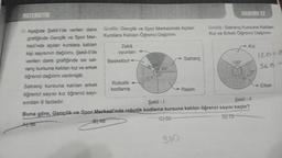 MATEMATIK
12. Aşağıda Şekil-Ide verilen daire
grafiğinde Gençlik ve Spor Mer-
kezinde açılan kurslara katılan
kişi sayısının dağılımı, Şekil-ll'de
verilen daire grafiğinde ise sat-
ranç kursuna katılan kız ve erkek
öğrenci dağılımı verilmiştir.
Satranç kursuna katılan erkek
öğrenci sayısı kız öğrenci sayı-
sından 8 fazladır.
Grafik: Gençlik ve Spor Merkezinde Açılan
Kurslara katılan Öğrenci Dağılımı
Zekâ
oyunları
Basketbol
30
kodlama
60
Robotika
60
Satranç
360
Resim
DENEME 12
Grafik: Satranç Kursuna Katilan
Kız ve Erkek Öğrenci Dağılımı
120
Kız
Şekil -1
Şekil-11
Buna göre, Gençlik ve Spor Merkezi'nde robotik kodlama kursuna katılan öğrenci sayısı kaçtır?
D) 72
A) 36
B) 48
cyeo
126=8
368
Erkek