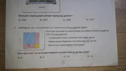 LUJUY
Şekil-2
Buna göre, başlangıçtaki çubuğun ağırlığı kaç gramdır?
A) 3420
B) 4275
C) 4560
D) 5130
7. Dikdörtgenin alanı hesaplanırken uzun kenar ile kısa kenar uzunluğu çarpılır.
Dikdörtgen şeklindeki bir karton parçası şu kuralların tümüne uyacak şe-
kilde 4 parçaya ayrılıyor:
Tüm parçaların kenar uzunlukları birer doğal sayıdır.
Pembe boyalı bölgelerden her birinin alanı 80 cm² dir.
Mavi ile sarı boyalı bölgeler birer karedir.
Buna göre mavi ve sarı boyalı bölgelerin çevreleri farkı en az kaç cm'dir?
D) 12
A) 6
B) 8
C) 10