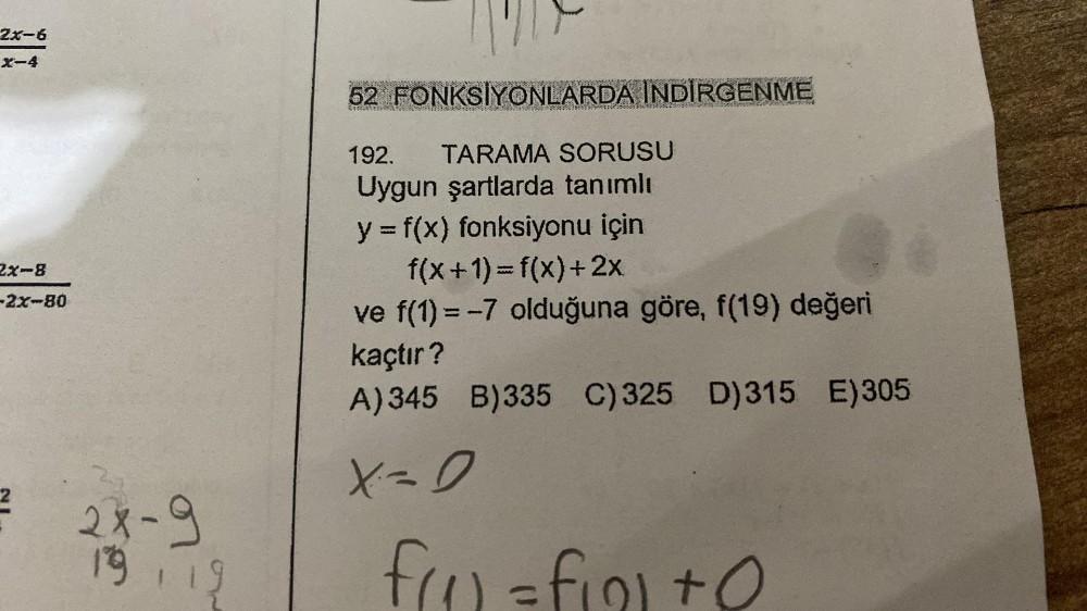 2x 6 2x 8 2x 80 2 2x 9 19 119 52 Fonksiyonla Lise Matematik