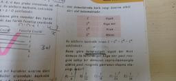 A. B. O kan grubu sisteminde üç 4. Hint domuzlarında kürk rengi üzerine etkili
r. Bu alellerin baskınlık, çekiniklik
A= B > O şeklindedir.
dört alel bulunmaktadır.
emine göre insanlar kaç farklı
di, kaç farklı fenotip çeşidinde
nint
Fenotip Çeşidi
Çeşidi
3
3
3+1
e bir karakter üzerine dört
Aleller arasındaki baskınlık
x
A)
Krem
Albino
Bu alellerin baskınlık sırası C > ck > cd > ca
şeklindedir.
1
C
ck
6
cd
Buna göre heterozigot siyah bir Hint
domuzu ile heterozigot koyu mor post ren-
gine sahip bir domuzun çaprazlanmasıyla
albino post renginde yavrunun oluşma ola-
sılığı nedir?
B)
ca
12
Siyah
Koyu mor
C)
1
18
D)
1
24
E)
1
36