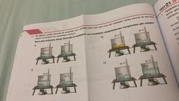 3.
C)
Bir öğrenci yaptığı deneyde ilk sıcaklıkları aynı, kütleleri farklı olan aynı cins saf maddeleri özdeş Isıtıcılar ile eşit süre
Isıtıyor ve bunların son sıcaklıklarını ölçüyor.
Buna göre kullanılan deney düzeneği ve maddelerin s
A)
50 g
Saf su
40 °C
40 °C
100 g
Saf su
80 °C
50 g
Saf su
40 °C
son sıcaklıkları aşağıdakilerden hangisindeki gibi olabilir?
50 g
Saf su
B)
D)
80 °C
50 g
A
Zeytinyağı
80 °C
80 °C
50 g
Saf su
50 g
Saf su
40 °C
100 g
TEST 21
1.
Aşağıdaki
lerine göre
ürünlerin
P
100 000
80 00
60 0
40