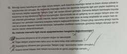 13. Bilindiği üzere haberleşme yani diğer adıyla iletişim, tarih boyunca insanlığın temel ve önem düzeyi yüksek ih-
tiyaçlarından biri olmuştur. Bu bağlamda insanoğlu tarihin her devrinde iletişimle ilgili yeni şeyler keşfetmiş ve
söz konusu keşifler sayesinde "İletişim Çağı" adı verilen dönem gelmiştir. Zamanla iletişim bambaşka boyutlar
kazanmış ve baş döndürücü bir hıza kavuşmuştur. Günümüzde ise en gelişmiş ve en yaygın iletişim aracı ola-
rak interneti görmekteyiz. Çünkü internet, hemen herkes için hem ucuz ve kolay erişilebilir bir araçtır hem de
dünyanın her yerindeki insanlarla kolaylıkla iletişimi sağlayabilmektedir. Ortaya çıkışı savunma amaçlı hazırla-
nan bir projeye dayanan internet teknolojisi, bahsedilen özellikleri nedeniyle günümüz iletişim dünyası için bir
devrim olarak nitelendirilmektedir.
Bu metinde internetle ilgili olarak aşağıdakilerden hangisine değinilmemiştir?
A Savunma dünyasına ait bir projeden doğan bir teknolojidir.
B) Diğer iletişim araçlarından daha ucuz ve daha kolay elde edilmektedir.
Yaşadığımız döneme yani günümüze "İletişim Çağı" denmesine neden olmuştur
D) İnsanın temel ihtiyacı olan iletişim konusunda en geniş yaygınlığa sahiptir.