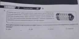 5.
1. ÜNİTE
Tarama Testi
1
Kriptoloji; gizli yazılar, şifreli belgeler bilimidir. Çeşitli iletilerin, yazıların belli bir sis
teme göre şifrelenmesi, bu mesajların bilgisayarlardaki güvenlikli bir ortamda alıcıya
iletilmesi ve iletilmiş mesajın deşifre edilmesidir. Kriptoloji, askeri kurumlardan, kişi-
ler arası veya devlet kurumları arasındaki iletişimlerden, sistemlerin oluşumunda ve
işleyişindeki güvenlik boşluklarına kadar her türlü dalla alakalıdır.
B) ileti
Buna göre kriptoloji ile ilgili terimlerin yer aldığı "Bilgisayar Terimleri Karşılıklar Kılavuzu'nda aşağıdakilerin hangisine yer
verilmez?
A) şifre
1
C) kurum
D) bilgisayar