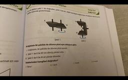 TEST
e dengelenmiştir.
11
kartmak için uygu-
Dişliler
Kve M dişlileri şekil 1'de doğrudan, şekil 2' de ise L dişlisi aracılığyla bağlanmiştir. M digisinin dönme yönü
pekiller üzerinde gösterilmiştir.
M
H
M
Şekil 1
M dişlisinin iki şekilde de dönme yönü aynı olduğuna göre;
L K dişlisinin, iki şekilde de dönme yönü aynıdır.
II. Şekil 1' de K ile M'nin dönüş yönleri zıttır.
M. Şekil 2' de K ile M zıt yönde dönerler.
ifadelerinden hangileri doğrudur?
A) Yalnız I
B) I ve Il
C) II ve III
Şekil 2
Energy Test
MARTEST
CL, vel