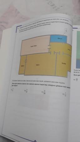 eni
batmana at daire plans yer almaktad
dalam alaninun kaçta kapina kargilk gelag h
C) 36
Banyo
Mutfak
a baryosunun alanından büyük, antresinin alanından küçüktür
une preko sa tim dairenin alanının kaçta kaçı olduğunu gösteren kesir apj
Kuzey he
ginde bir
Buna gön
A) 20