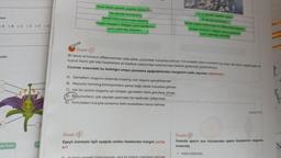 tisal
E
oditlik
5. B
cek Kismi
6. C 7D 8.C &.C...
ÖSYM
Kural olarak genetik çeşitlilik gözlenmez.
Tek ata söz konusudur
Temeli mitoz bölünmeye dayani
Oluşan bireylerin değişen çevre şartlarına
uyum yeteneği düşüktür.
A) Gametlerin oluşumu sırasında krossing over olayının gerçekleşmesi
B) Mayozda homolog kromozomların şansa bağlı olarak kutuplara gitmesi
C) Her bir civcivin oluşumu için birleşen gametlerin farklı genotipte olması
D) Biryumurtanin, çok sayıdaki spermden biri tarafından döllenmesi
E) Yumurtaların kuluçka süresince farklı sıcaklıklara maruz kalması
Örnek: 2
Eşeyli üremeyle ilgili aşağıda verilen ifadelerden hangisi yanlış-
tır?
Tor i genetik g
Ornek:
Bir tavuk ve horozun çiftleşmesinden elde edilen yumurtalar kuluçkaya aliniyor. Yumurtadan çıkan civcivlerin tüy rengi, bik biçimi, s
kuyruk biçimi gibi bazı karakterlere ait özellikler bakımından birbirlerinden farklılık gösterdiği gözlemleniyor
Civcivler arasındaki bu farklılığın ortaya çıkmasına aşağıdakilerden hangisinin katkı yapması beklenmez?
İki farklı gametin birlesmesiyle, yeni bir bireyin meydana gelmesi
data se konusudu
Temell mayoz bölünmeye ve döllenmeye dayan
Oluşan bireylerin değigen care parti
uyum yeteneği yükse
I. mitoz bölünme,
(2020/TYT)
Örnek: (3
Insanda sperm ana hücresinden sperm hücrelerinin oluşumu
sırasında,
a sinson
Jan birbi
ing-ove