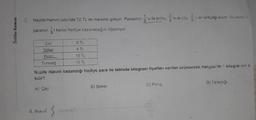 Ünlüler Karması
2.
'u ile pirinç. 'ulle çay,
Nazife Hanımn cebinde 72 TL. ile markete gidiyor. Parasının
i kadar hediye kazanacağını öğreniyor.
8
paranın
Cay
Seker
Pirinc
Tereyağ
A) Çay
Nazife Hanım kazandığı hediye para ile tabloda kilogram fiyatları verilen ürünierden hangisinin 1 kilogramını si
bilir?
6. Sunf
6 TL
8 TL
10 TL
12 TL
S
Matematik
u ile tereyağı alıyor. Markette he
B) Şeker
C) Pirinç
D) Tereyağı